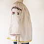 1910年代ウクライナ製アネモネ刺繍七分袖リネンブラウス