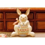 vintage "SFJ" GOLD Tone BUNNY easter Egg brooch イースター バニー ブローチ