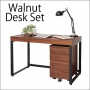 Walnut Desk ウォールナットデスクセット【W110cm】 送料無料